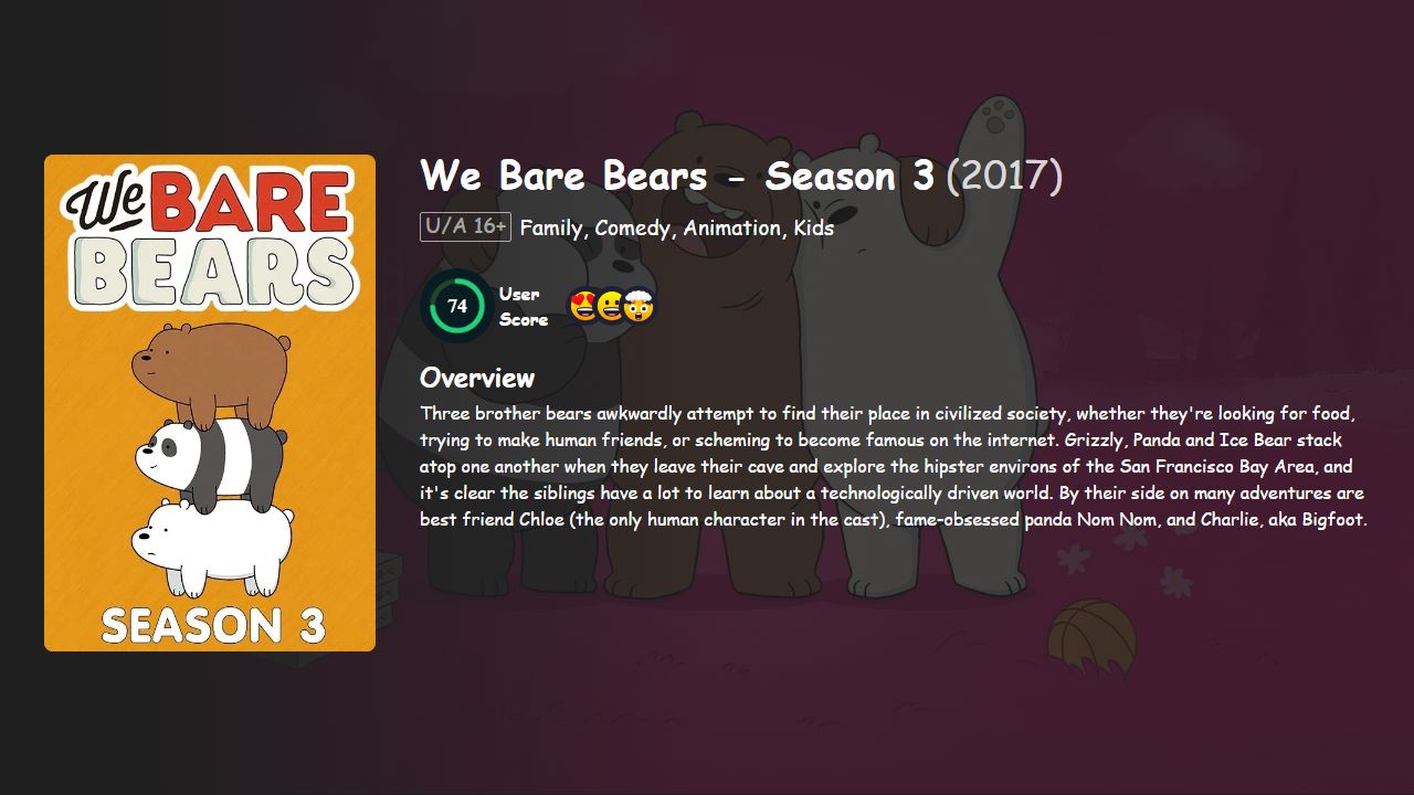 We Bare Bears Season 3 Hindi-English Dubbed