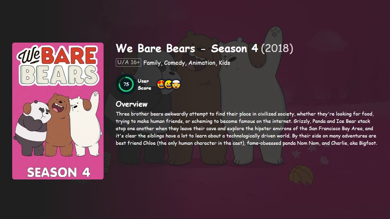 We Bare Bears Season 4 Hindi-English Dubbed