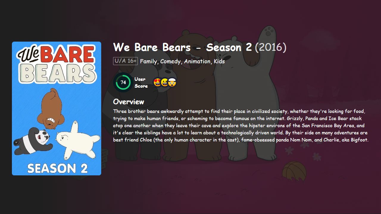 We Bare Bears Season 2 Hindi-English Dubbed