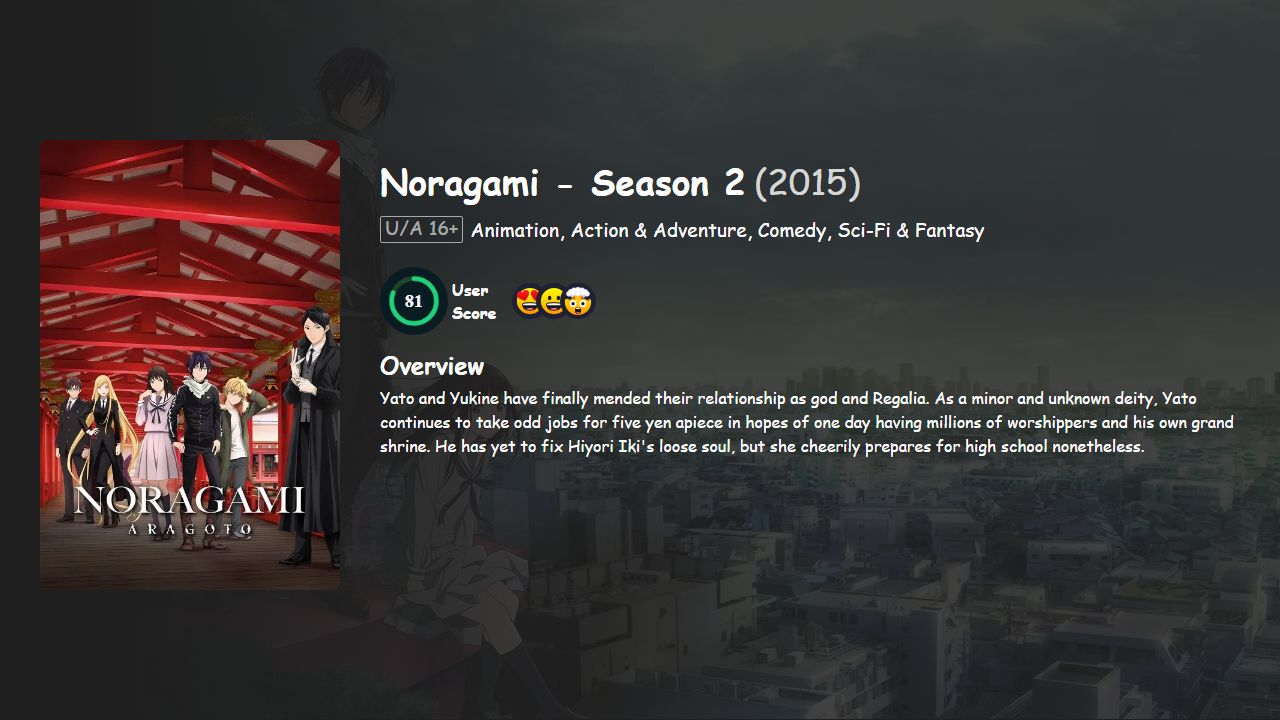 Noragami Season 2 Japanese Dubbed