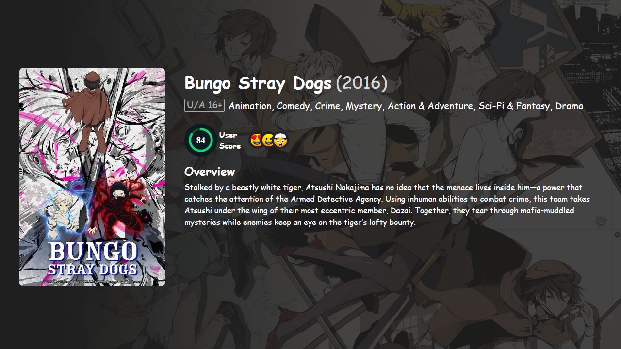 Bungo Stray Dogs Season 5 Japanese Dubbed