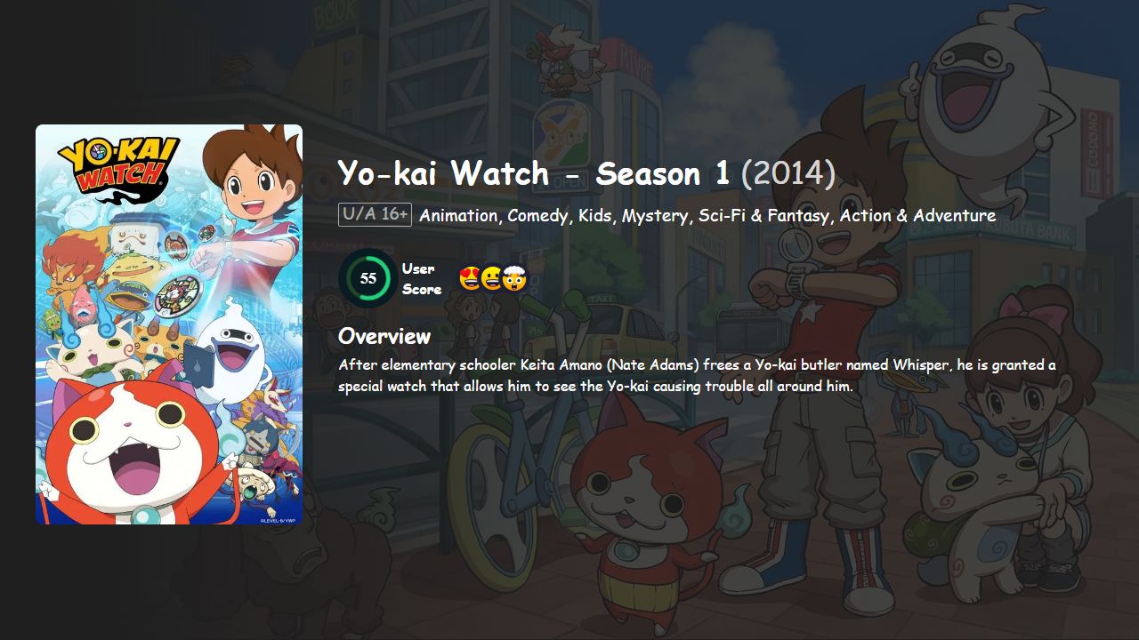 Yo-kai Watch Season 1 Hindi-Telugu-Tamil-English-Japanese Dubbed