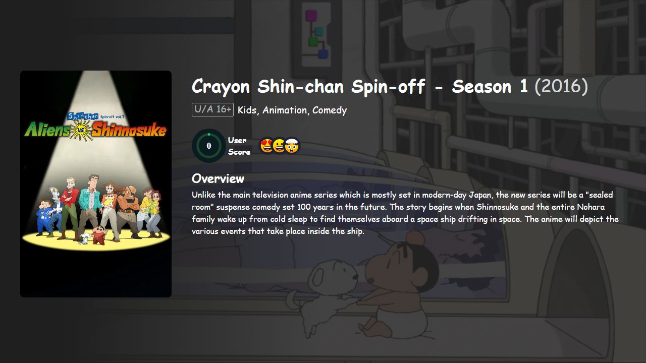 Crayon Shin-chan Spin-off Season 1 Hindi-Telugu-Tamil-Bengali-Kannada-Malayalam-English-Japanese Dubbed