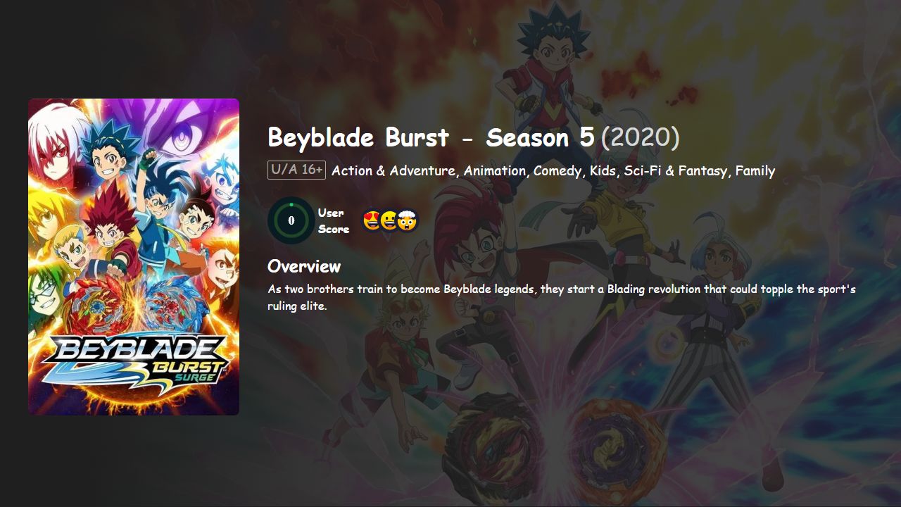Beyblade Burst Season 5 Hindi-Telugu-Tamil-English Dubbed