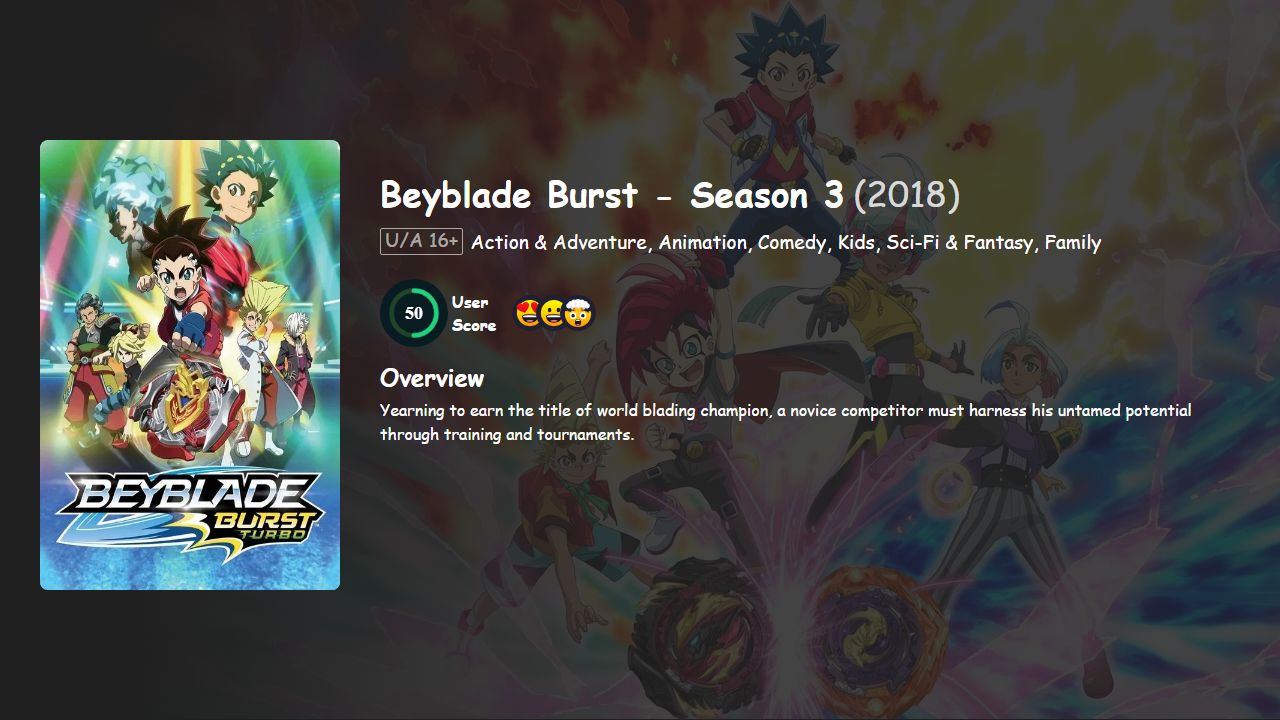 Beyblade Burst Season 3 Hindi-Japanese Dubbed