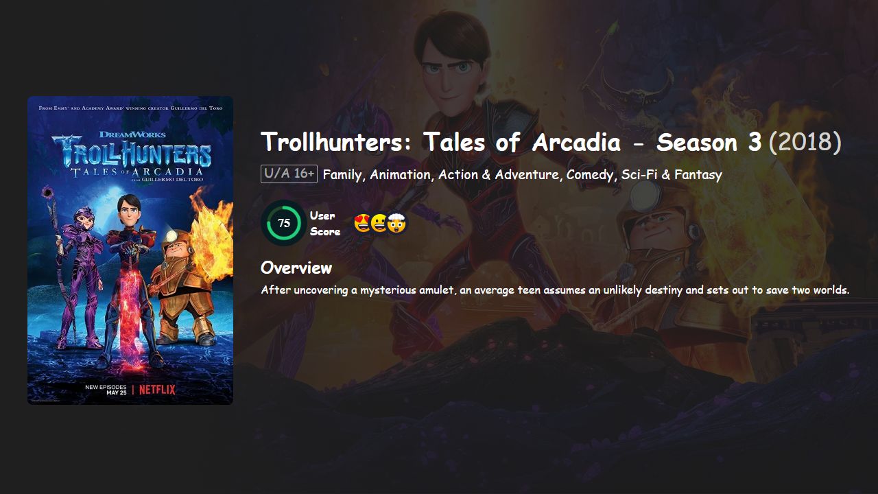 Trollhunters: Tales of Arcadia Season 3 Hindi-English Dubbed