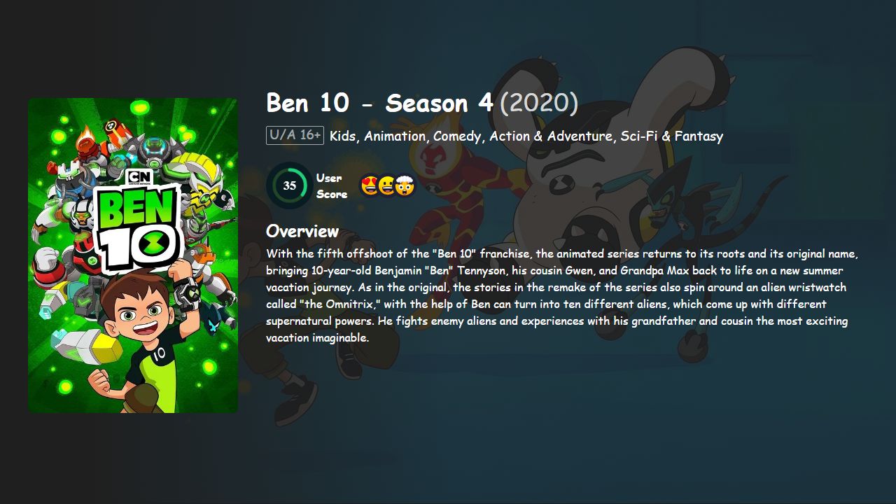 Ben 10 Season 4 Bengali-English Dubbed