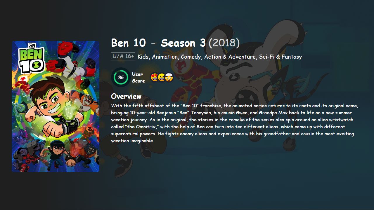 Ben 10 Season 3 Bengali-English Dubbed