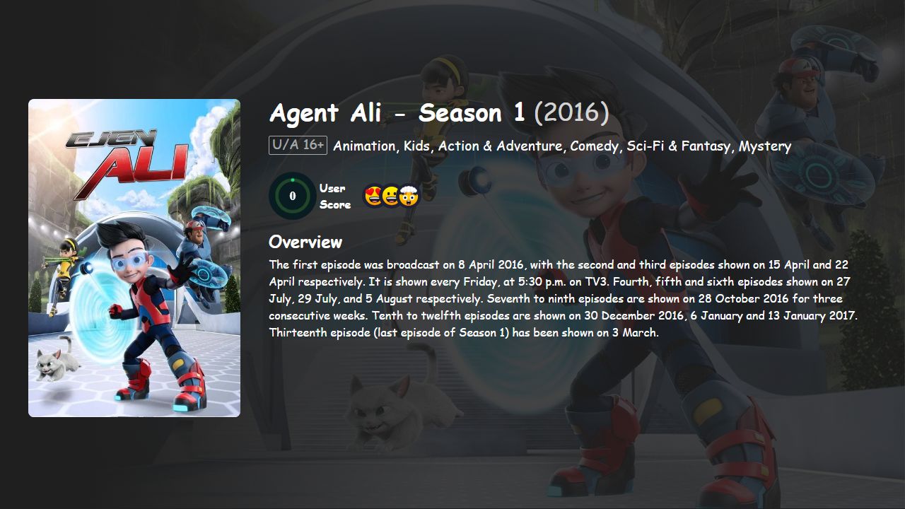 Ejen Ali Season 1 Hindi-Telugu-Tamil-English Dubbed