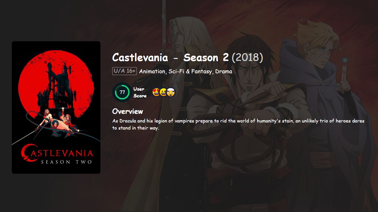 Castlevania Season 2 English Dubbed