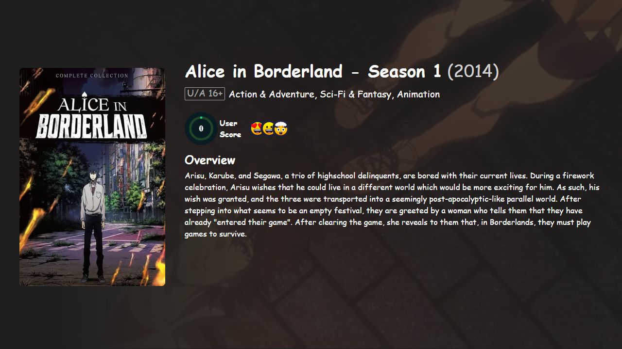 Alice in Borderland Season 1 Hindi-Japanese Dubbed
