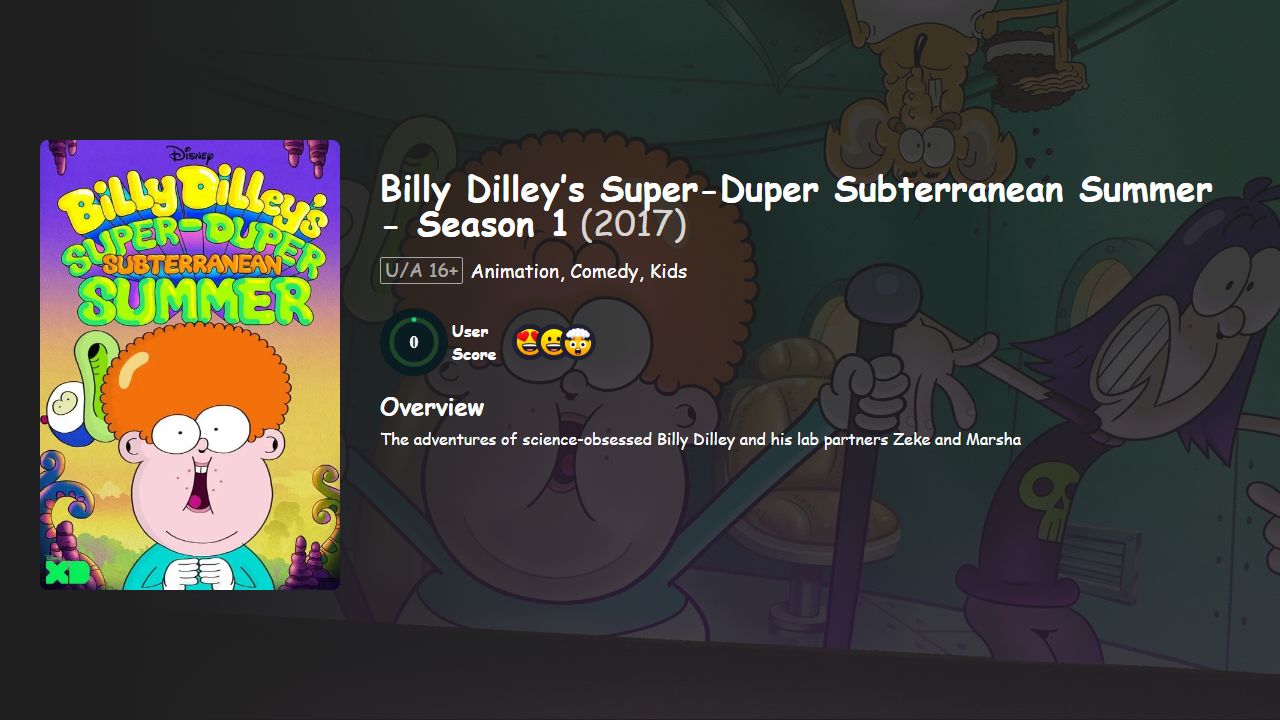 Billy Dilley’s Super-Duper Subterranean Summer Season 1 Hindi-Tamil-English Dubbed