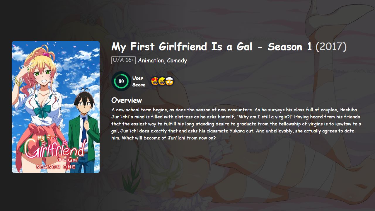 My First Girlfriend Is a Gal Season 1 English-Japanese Dubbed