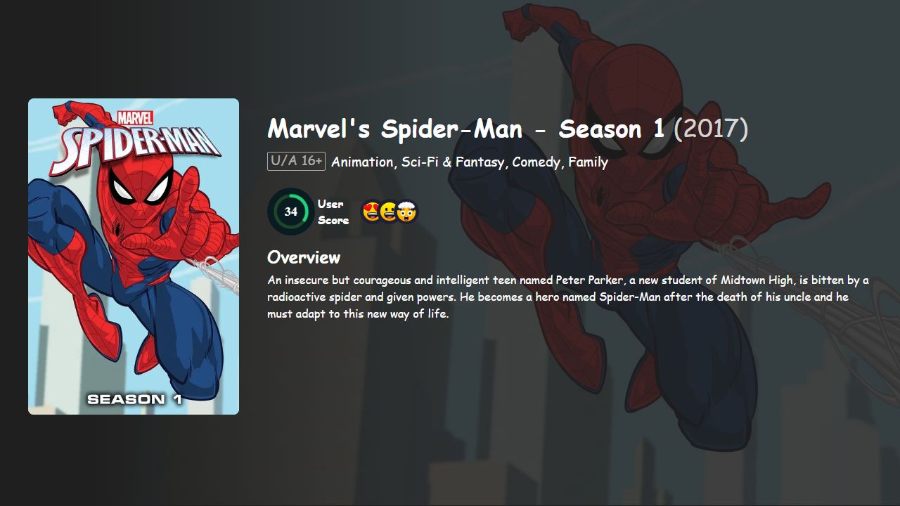 Marvel’s Spider-Man Season 1 Hindi-Telugu-Tamil-English Dubbed