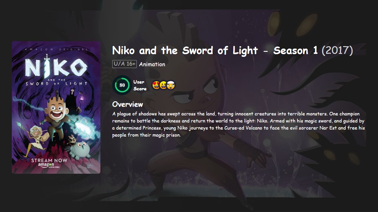 Niko and the Sword of Light Season 1 Hindi-English Dubbed
