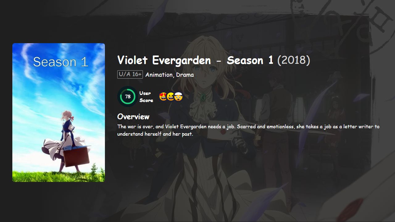 Violet Evergarden Season 1 English-Japanese Dubbed