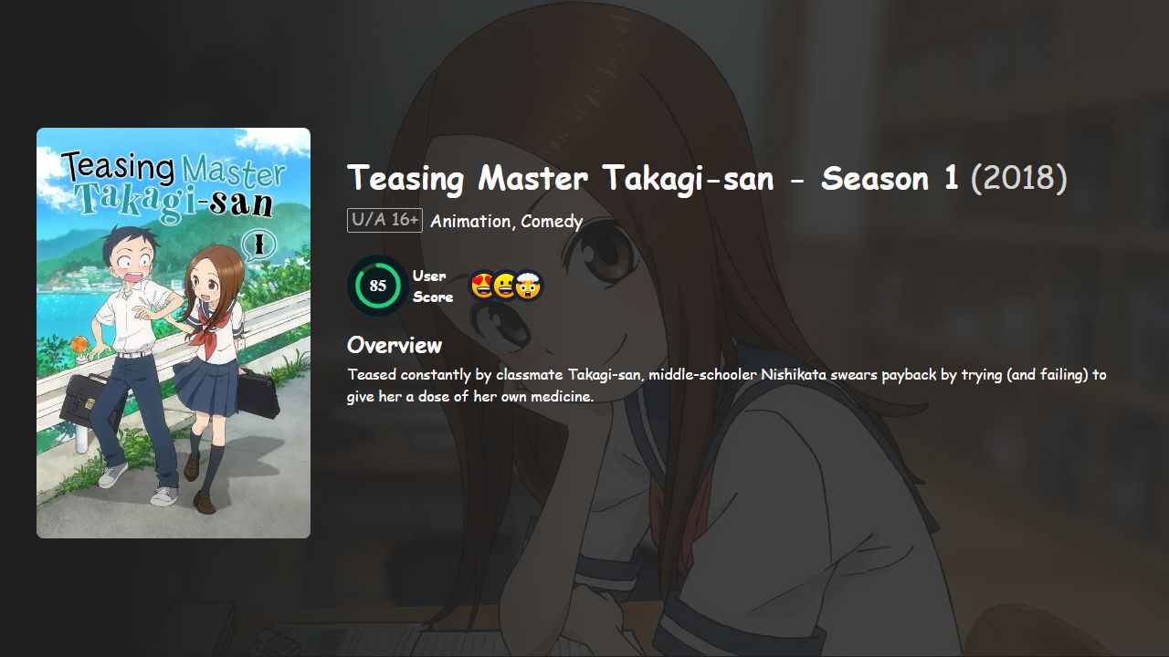 Teasing Master Takagi-san Season 1 Japanese Dubbed