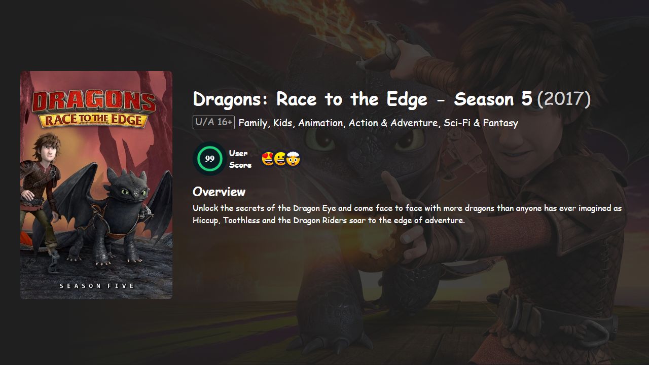 Dragons: Race to the Edge Season 5 English Dubbed