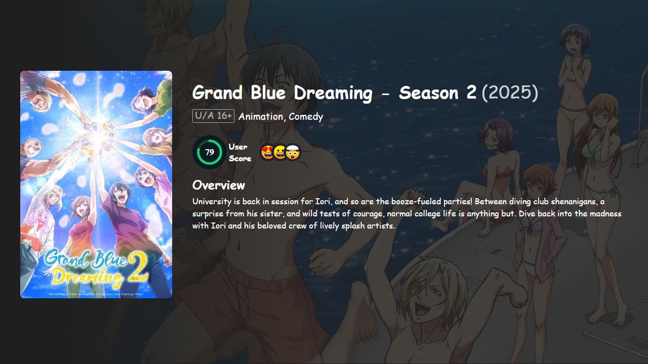 Grand Blue Dreaming Season 2 Japanese Dubbed