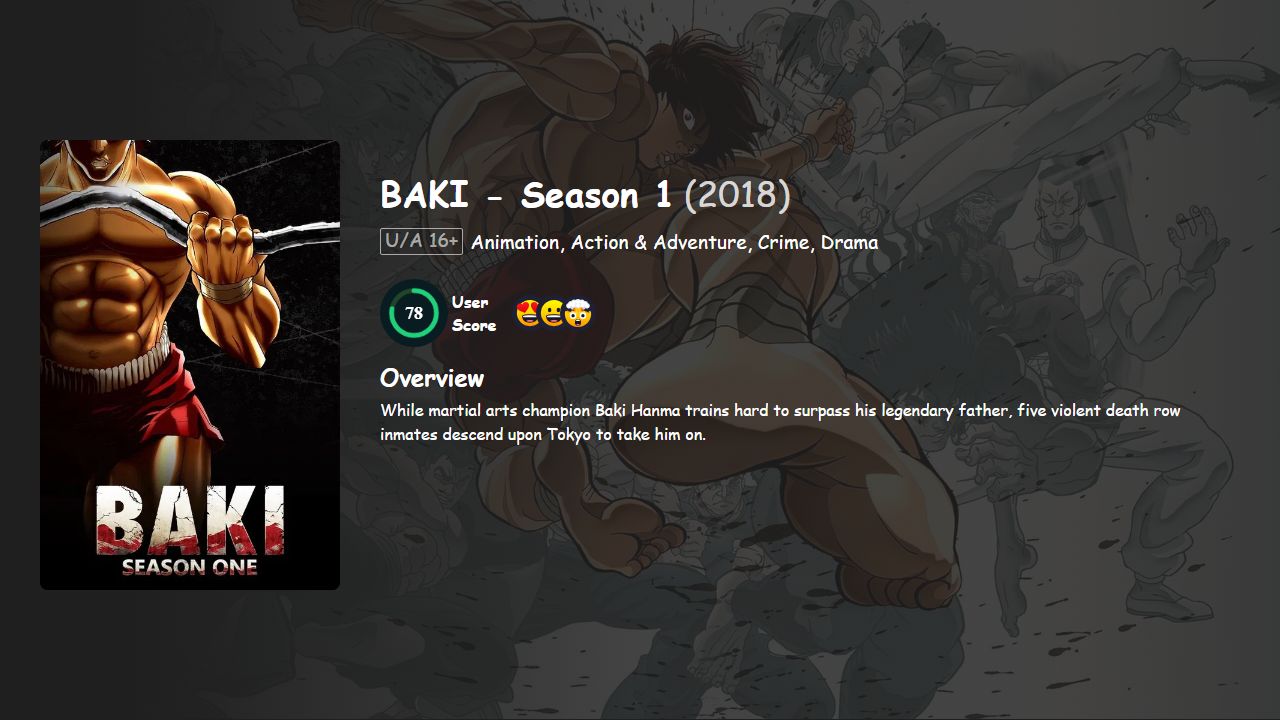 BAKI Season 1 Hindi-English-Japanese Dubbed