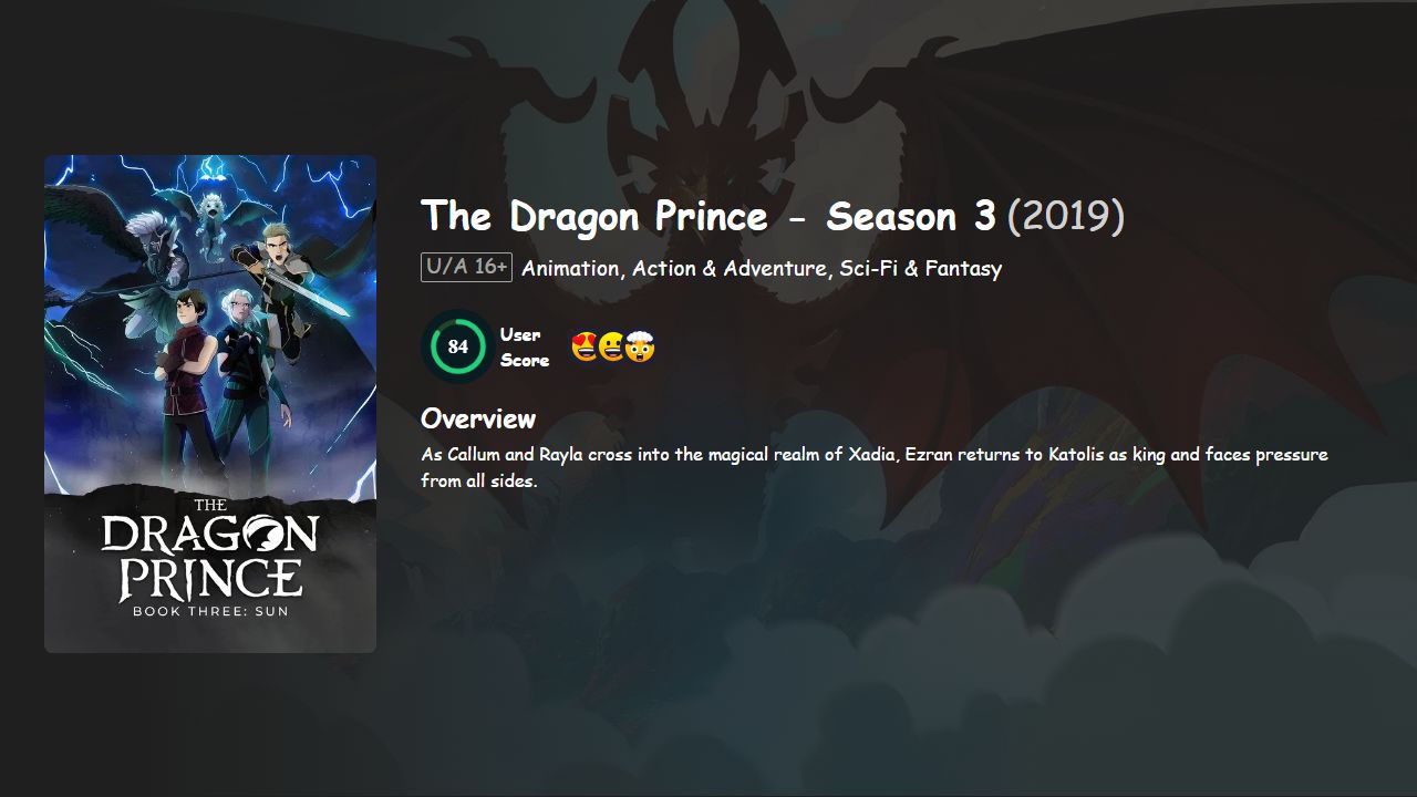 The Dragon Prince Season 3 Hindi-English Dubbed