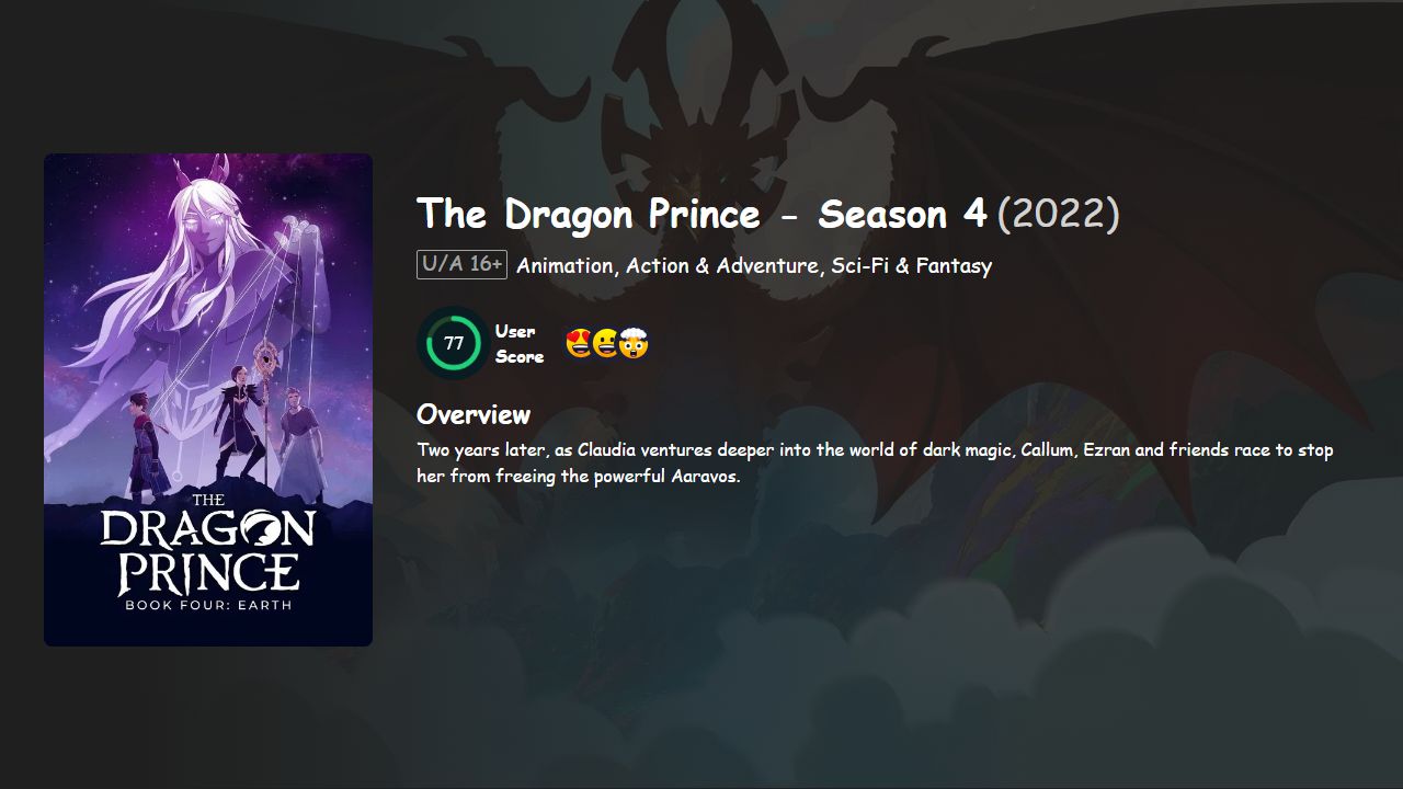 The Dragon Prince Season 4 Hindi-English Dubbed