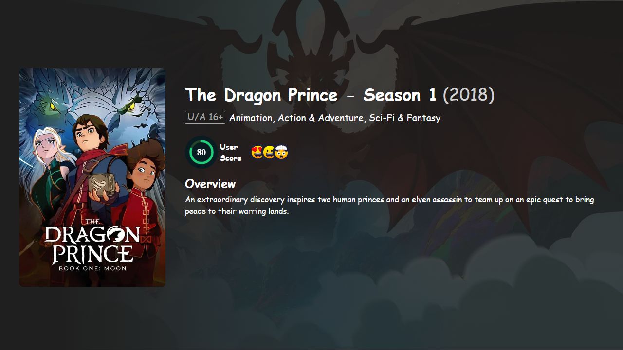 The Dragon Prince Season 1 Hindi-English Dubbed