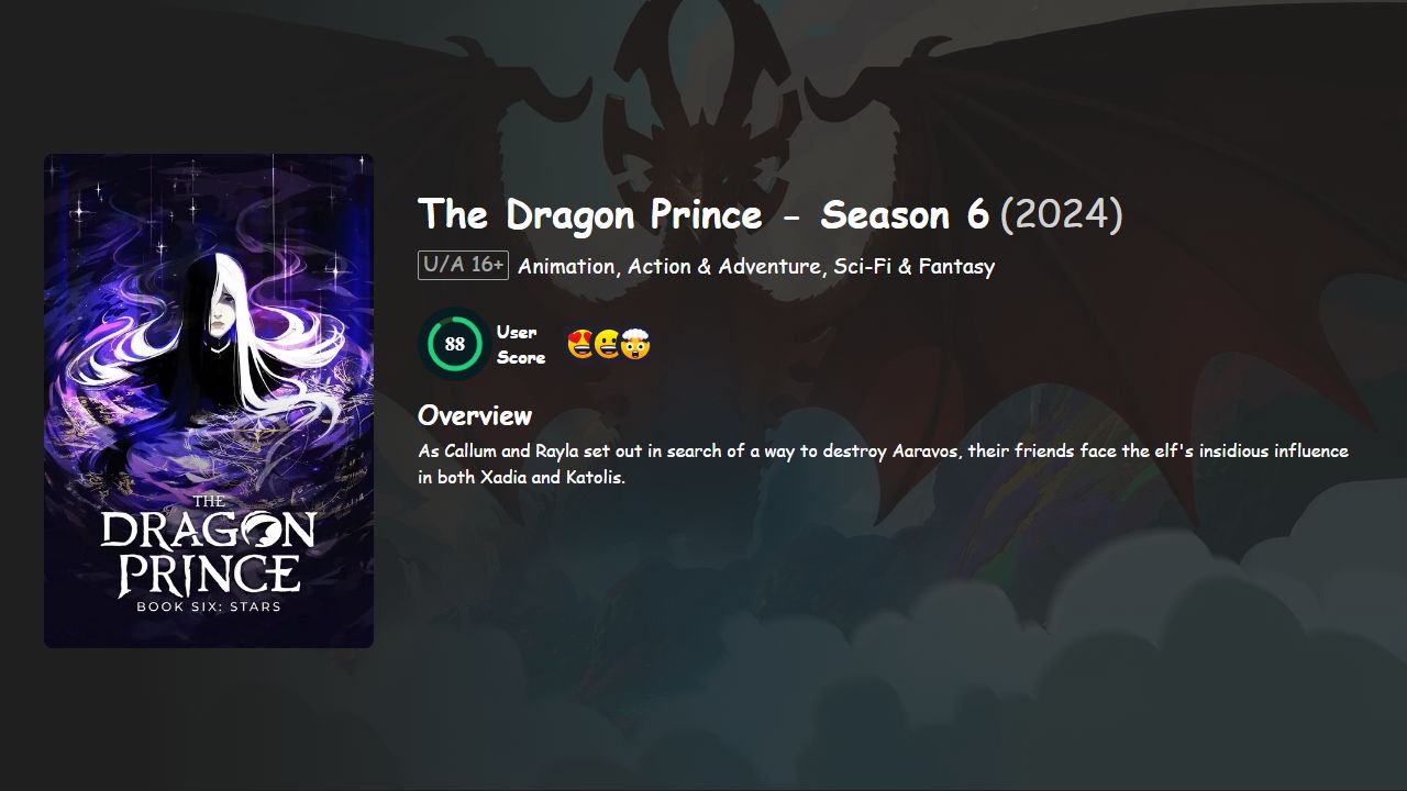 The Dragon Prince Season 6 Hindi-English Dubbed