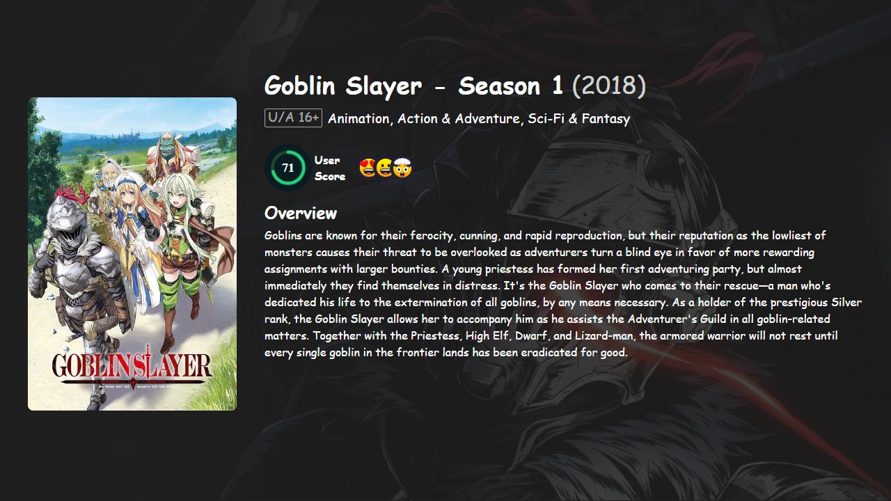Goblin Slayer Season 1 Hindi-English-Japanese Dubbed