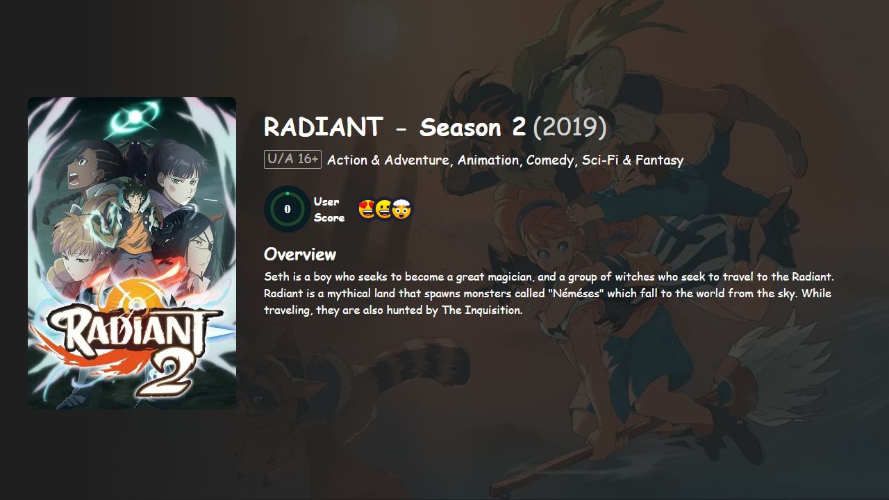 RADIANT Season 2 Hindi-English-Japanese Dubbed