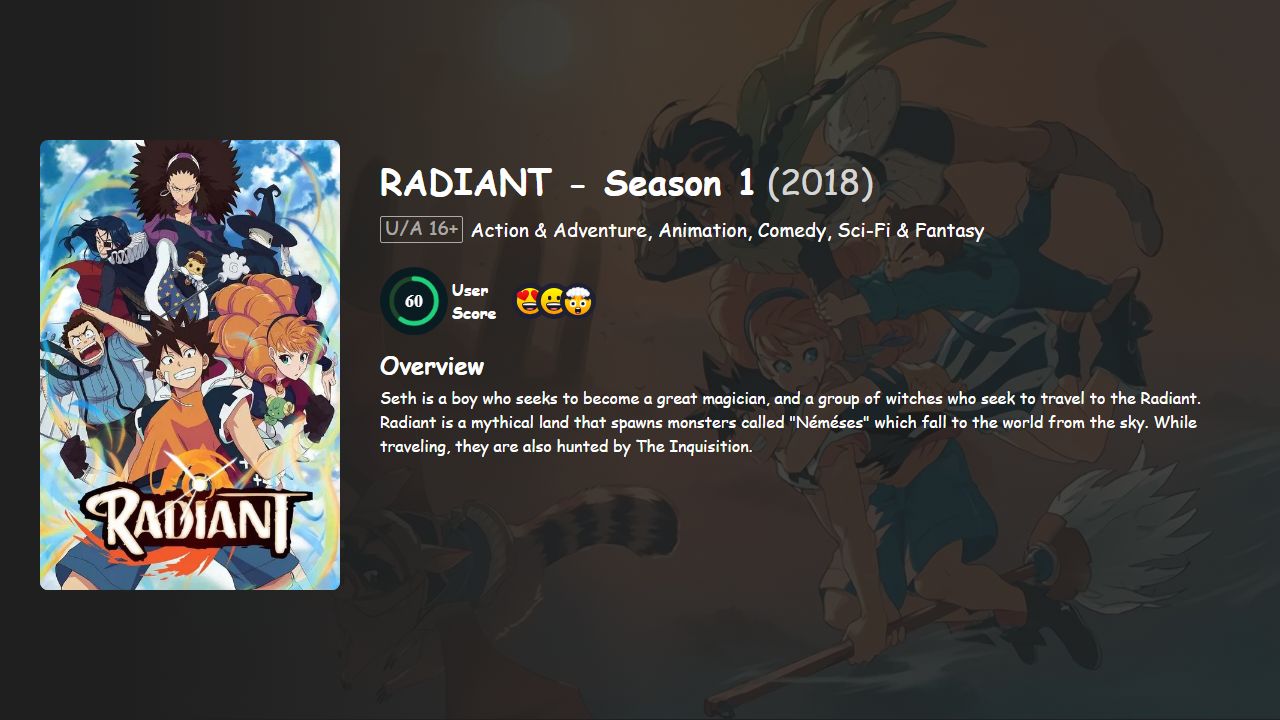 RADIANT Season 1 Hindi-English-Japanese Dubbed