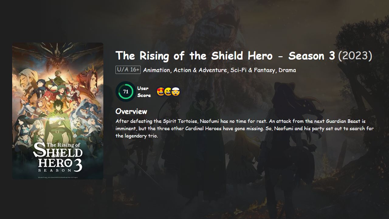 The Rising of the Shield Hero Season 3 Japanese Dubbed
