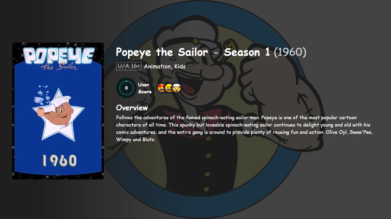 Popeye the Sailor Season 1 Hindi-English Dubbed
