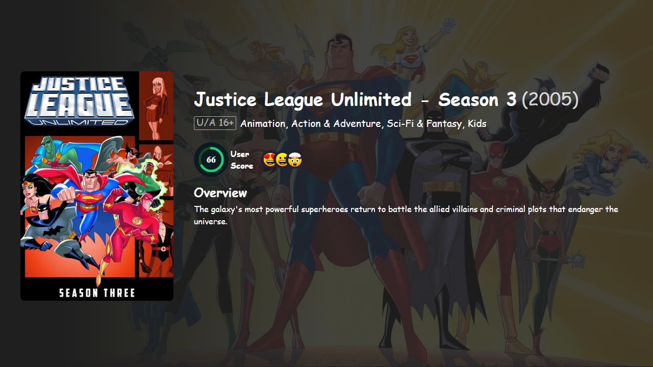 Justice League Unlimited Season 3 Hindi-English Dubbed
