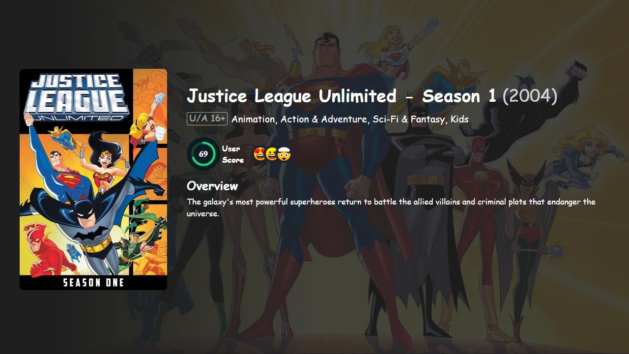 Justice League Unlimited Season 1 Hindi-English Dubbed