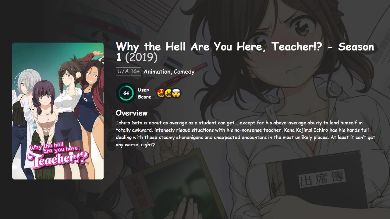 Why the Hell Are You Here, Teacher!? Season 1 English-Japanese Dubbed