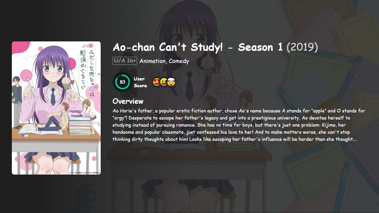 Ao-chan Can’t Study! Season 1 English-Japanese Dubbed