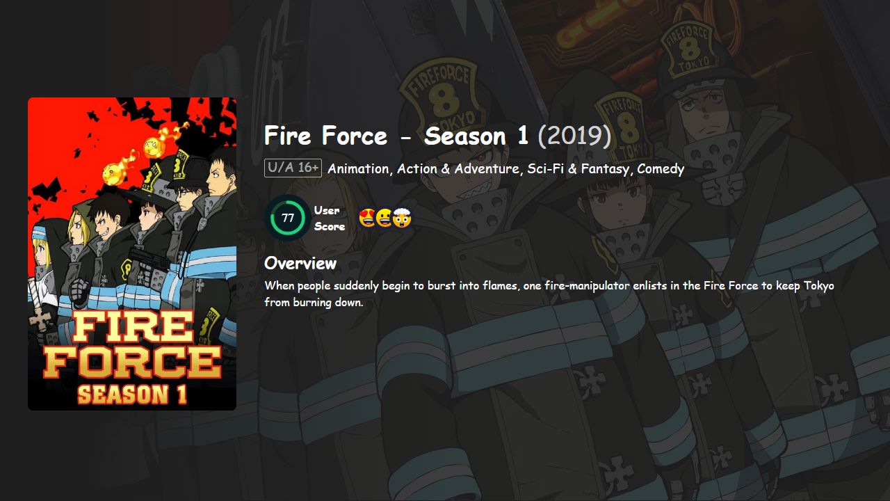 Fire Force Season 1 Hindi-English-Japanese Dubbed