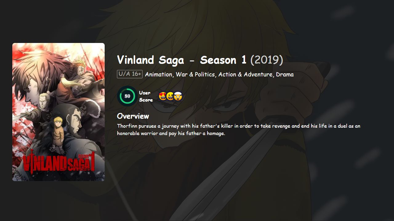 Vinland Saga Season 1 Hindi-Telugu-Tamil-English-Japanese Dubbed