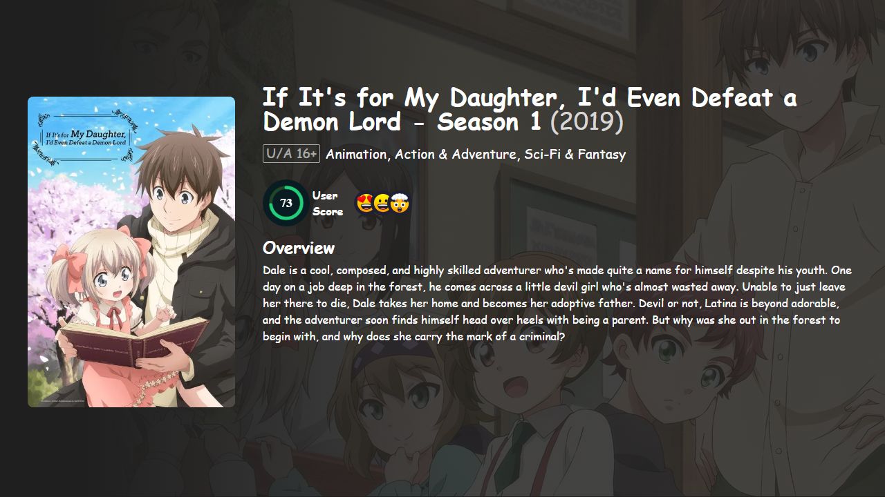 If It’s for My Daughter, I’d Even Defeat a Demon Lord Season 1 English-Japanese Dubbed