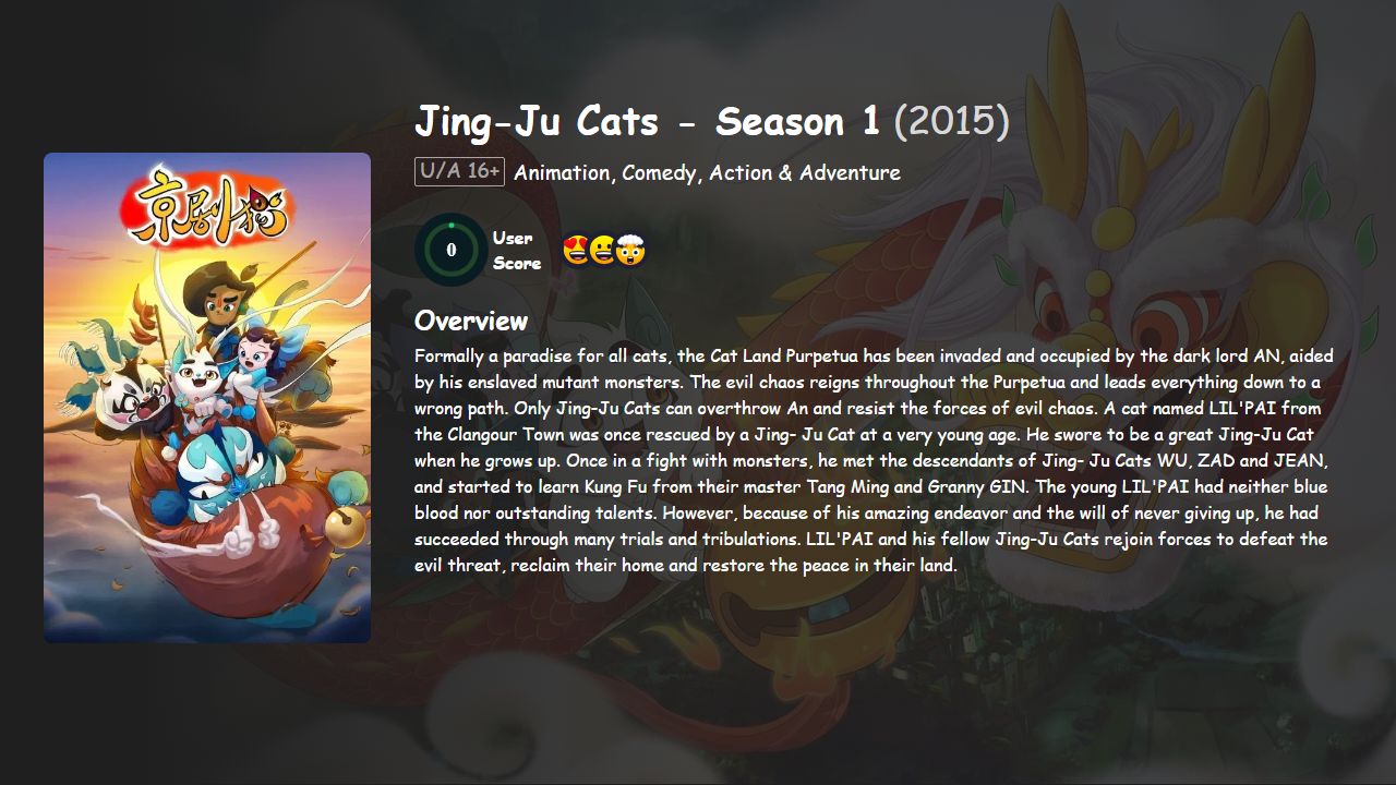 Jing-Ju Cats Season 1 Hindi-Telugu-Tamil-English Dubbed