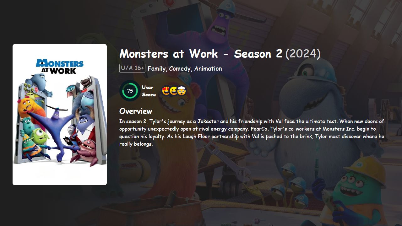 Monsters at Work Season 2 English Dubbed