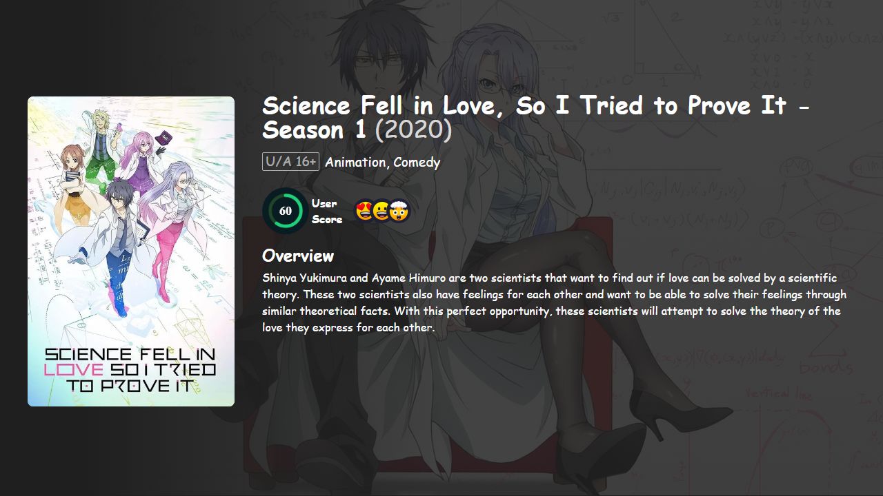 Science Fell in Love, So I Tried to Prove It Season 1 Hindi-Japanese Dubbed