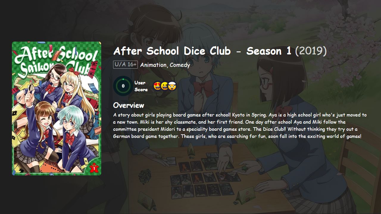 After School Dice Club Season 1 Hindi-Telugu-Tamil-English-Japanese Dubbed