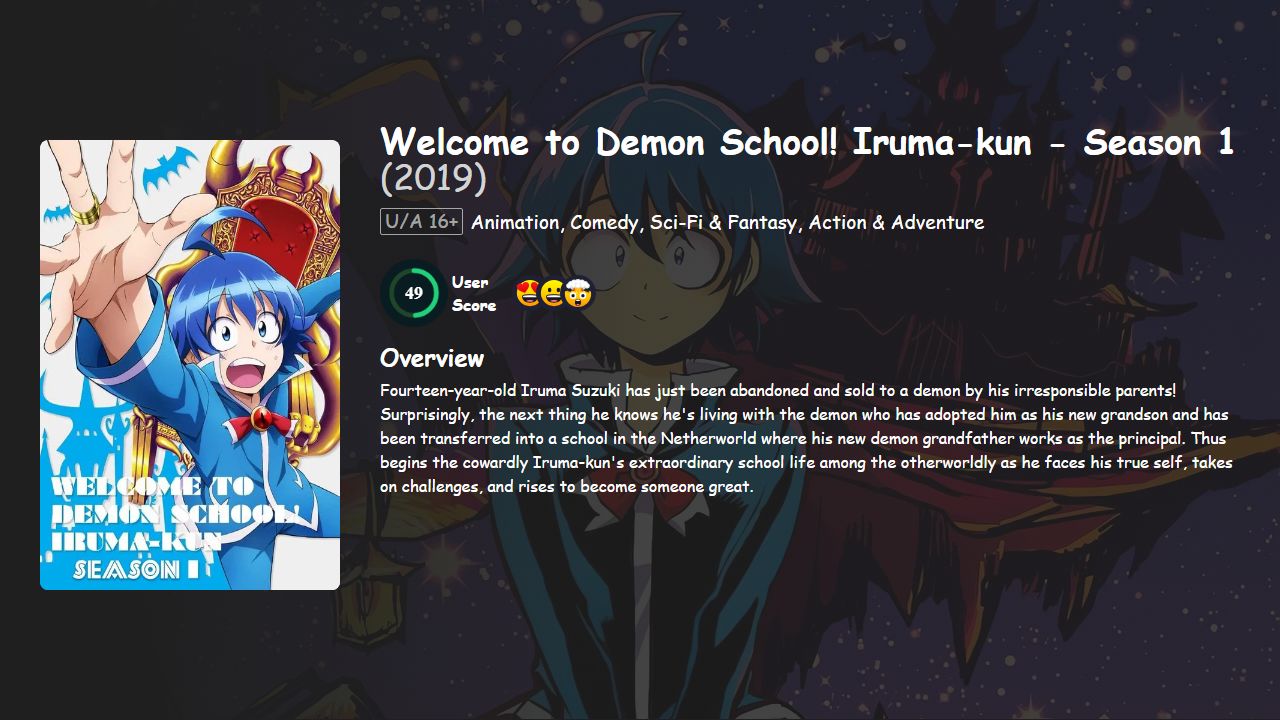 Welcome to Demon School! Iruma-kun Season 1 Hindi-Japanese Dubbed