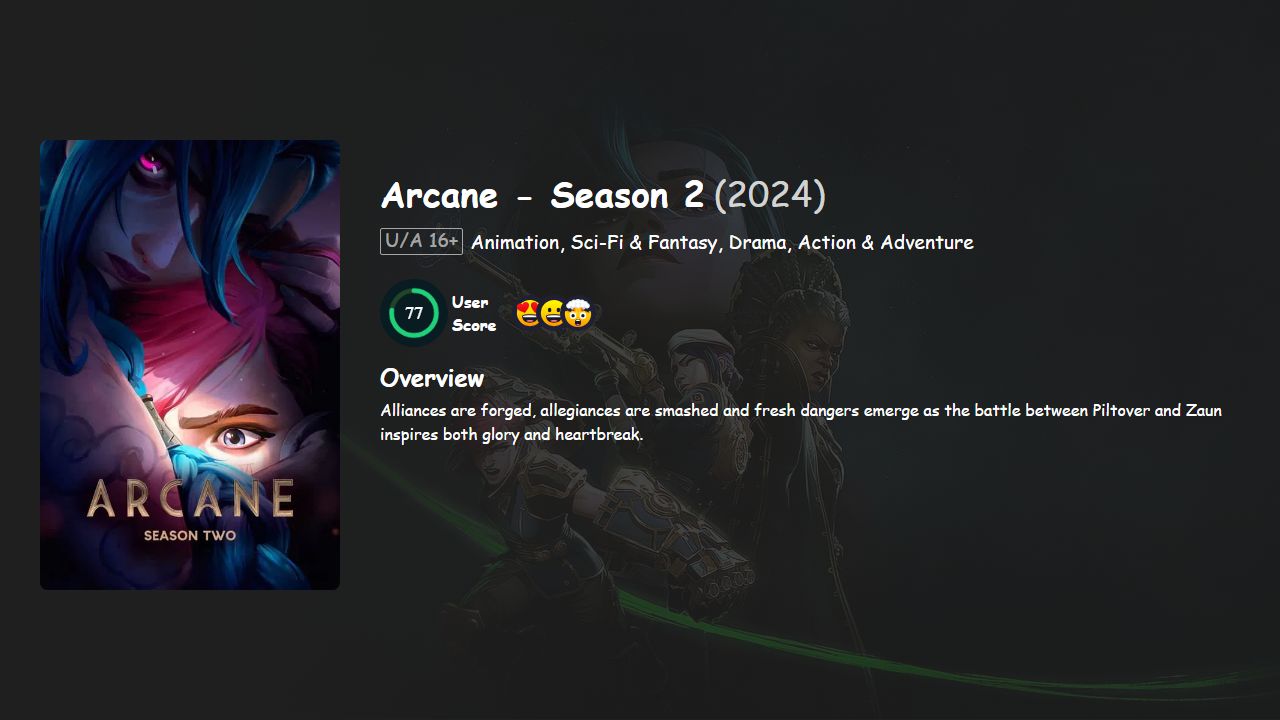 Arcane Season 2 English Dubbed