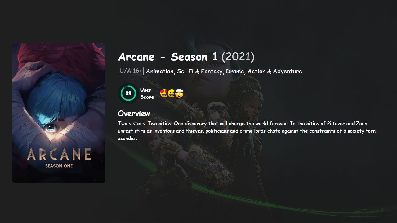 Arcane Season 1 English Dubbed