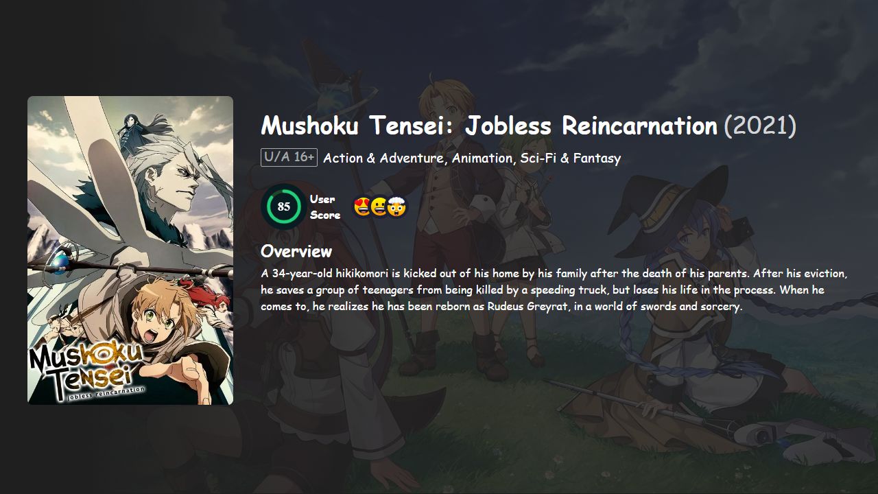 Mushoku Tensei: Jobless Reincarnation Season Hindi-English-Japanese Dubbed