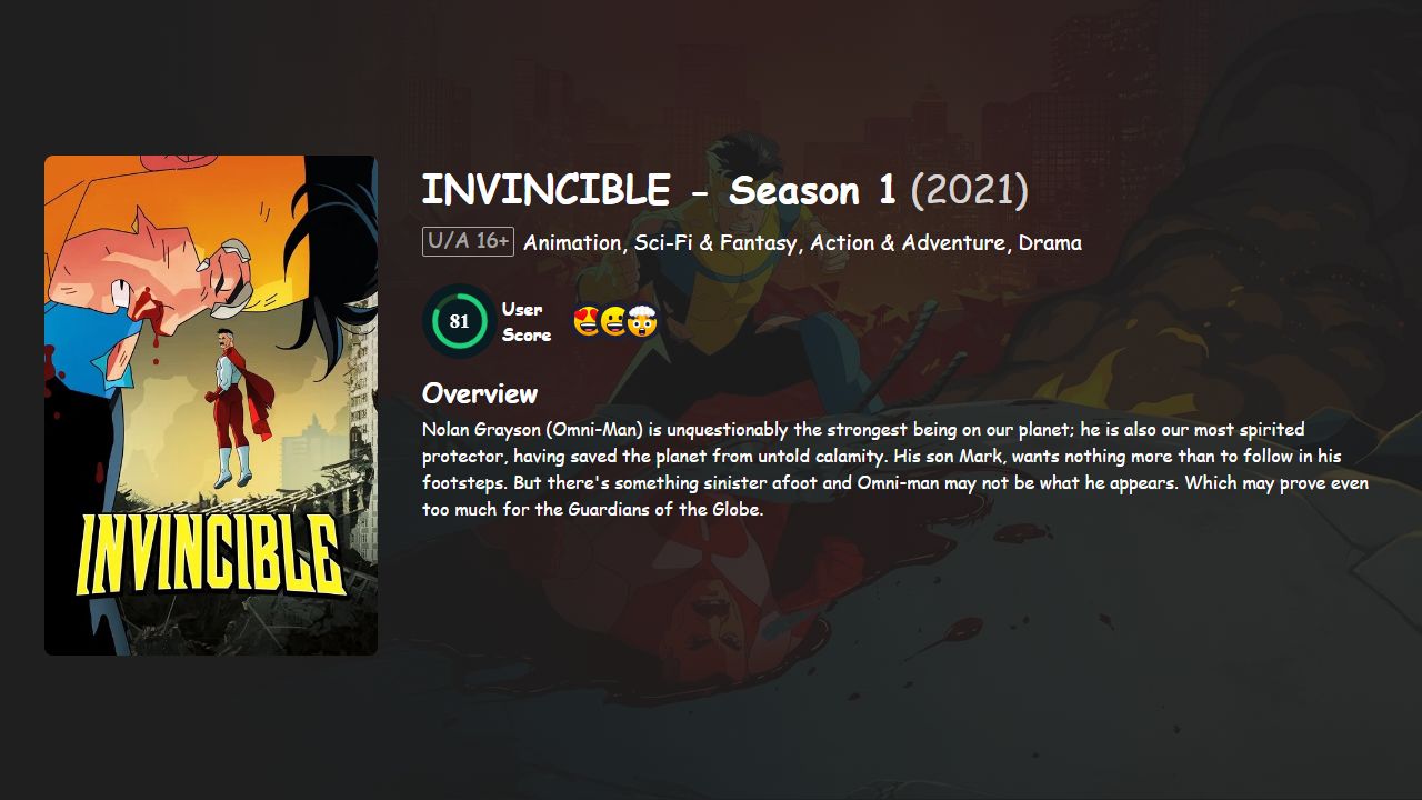 Invincible Season 1 Hindi-Telugu-Tamil-English Dubbed