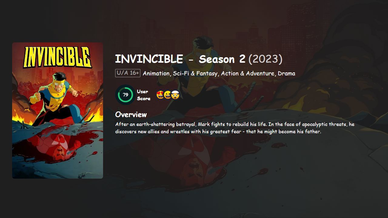 Invincible Season 2 Hindi-Telugu-Tamil-English Dubbed